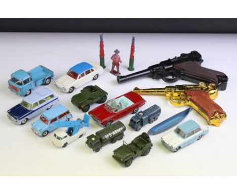Small quantity of 11 Mid 20th C onwards diecast models to include Dinky Triumph 2000, Dinky 199 Austin Seven Countryman, Corg