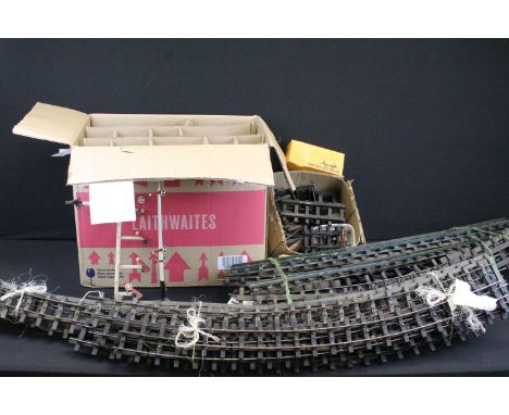 Large quantity of G &amp; O gauge track featuring various curves &amp; straights, condition varies, plus a collection of G sc