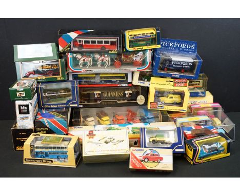 30 Boxed / cased diecast models to include Corgi Guinness 59529, Matchbox Collectibles, Corgi CC13303 Morris Luton Van, 5 x S