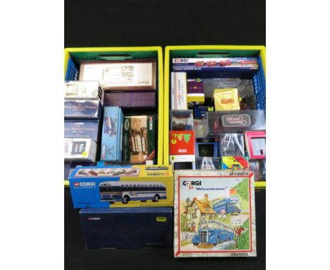 33 Boxed Corgi diecast models to include 16 x Corgi Original Omnibus model buses featuring Magical Mystery Tour, KMB, Corgi L