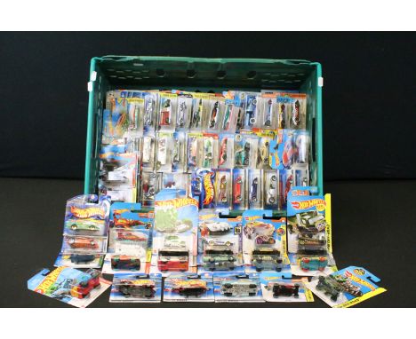 134 Carded Mattel Hot Wheels diecast models to include Street Beasts, Experimotor, Brick Rides, HW Dream Garage HW Track Cham