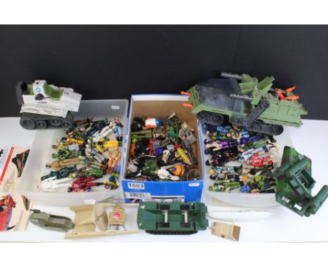 47 Original Hasbro G.I Joe action figures featuring Airtight, Cobra, Crimson Guard, Dusty, Gnawgahyde, Lifeline, Monkeywrench