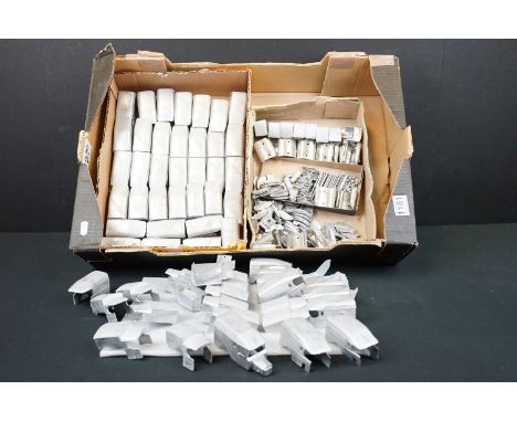 Quantity of white metal model kits with roofs, rear ends and ladders, all unbuilt and unpainted, with 'DGM' stamped to some