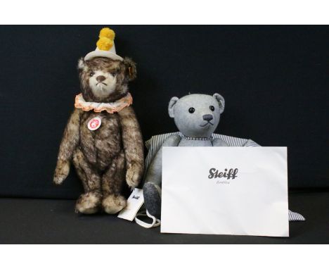 Steiff - Two Steiff teddy bears to include  bagged 035418 Steiff Filzteddybar Felt Teddy Bear with necklace and ltd edn COA N