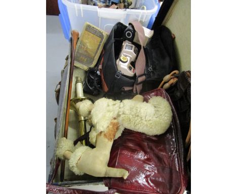 A  mixed lot to include cased fishing floats, two didgeridoos, various tools and other items