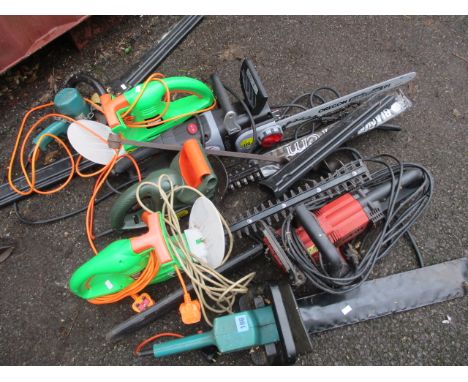 Mixed chain saws and strimmers to include an Oregan electric chainsaw