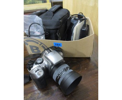 A Canon 300D digital camera with two signia lenses