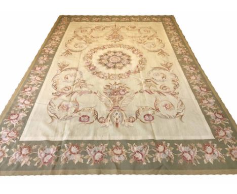 VERY FINE SAVONNERIE DESIGN AUBUSSON CARPET, 350cm x 245cm, French Empire design. 