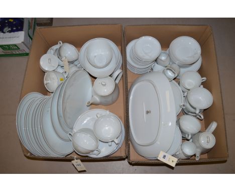 A Noritake part dinner and tea service in 'Windrist' pattern, to include: tea cups and saucers, teapot, cream jug, dinner pla