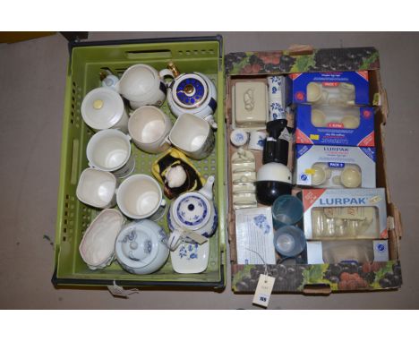 Ceramics by Ringtons; Crown Ducal Ware; Sylvac; and others, in two boxes.