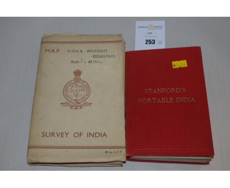 Stanford's Portable India, published 1885; and Survey of India, scale 1in. to 40 miles.  (2)