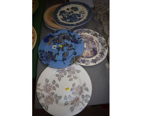 Maling ware, to include: a 'Brocade' pattern, matt glaze, coloured overglaze plate, no. 6589; and various others.