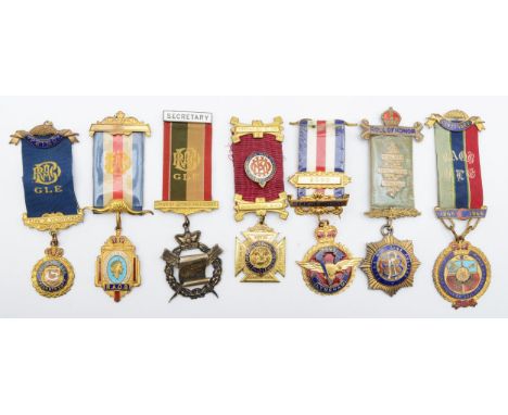 ROAB a silver and enamel Roll of Honour medal, a silver Secretary medal, 73gm and five base medal medals. 