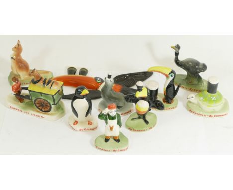 A collection of ten ceramic Guinness advertising figures by Carltonware, all stamped to underside. (10) 