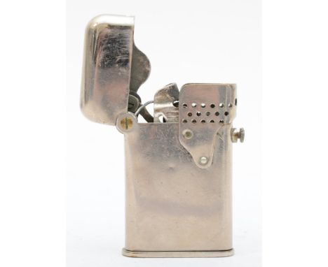 Thorens, a vintage petrol lighter, BRIT. PAT JANUARY 29.1920, No 137.508, with wind guard, 6cm. 