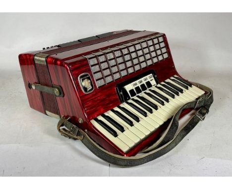 A 20th century East German Klingende Täler Contasina Weimeister 80 button accordion, 41cm wide