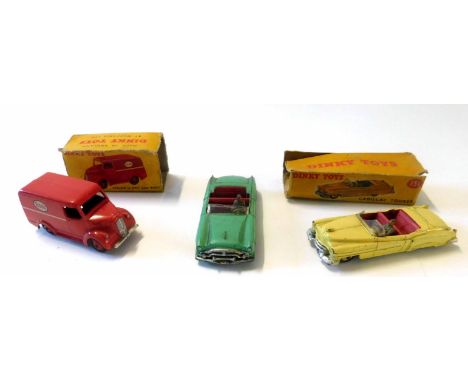 Dinky model of a Trojan 1500cwt Esso van with original box (a/f), together with a Dinky model of a Cadillac Tourer No 131, wi