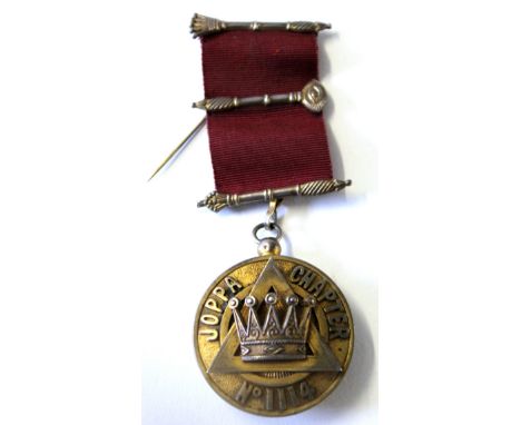 Silver gilt and enamel badge for the Joppa Chapter No 1114 