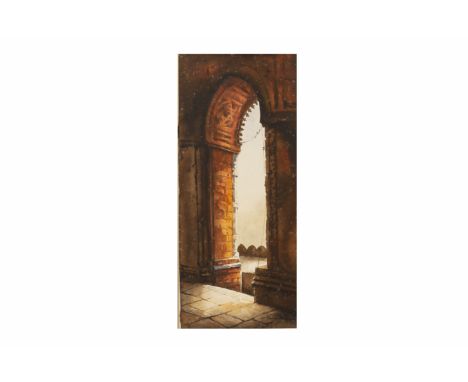 SUDIP ROY (INDIAN, B.1960) - ARCHWAY
Watercolour, signed lower right
23 x 53cm; 79.5 x 46.5cm (including frame)
Condition: So