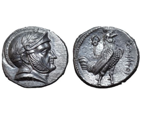 Baktria, Sophytes AR Drachm. Uncertain mint in the Oxus region, circa 246/5-235 BC. Attic standard. Head of Seleukos(?) right