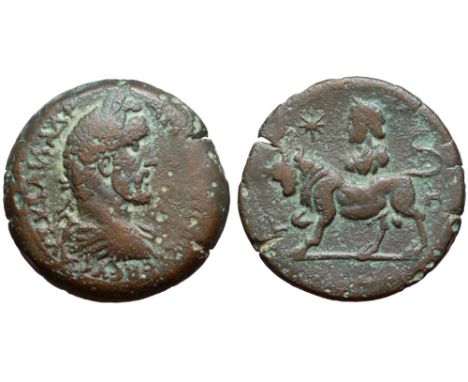 Antoninus Pius Æ Drachm of Alexandria, Egypt. Zodiac Series. Dated RY 8 = AD 144/5. AVT K T AIΛ A∆P [ANTωNЄINOC C]ЄB ЄVC, lau