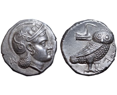 Parthia(?), 'Athenian Series' AR Tetradrachm. Ekbatana(?), circa 246/5-239/8 BC. Attic standard. Head of Athena right, wearin