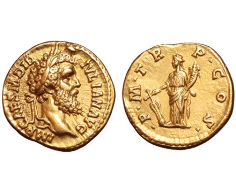 Didius Julianus AV Aureus. Rome, 28 March - 1 June AD 193. IMP CAES M DID IVLIAN AVG, laureate head right / •P•M•TR•P•COS•, F