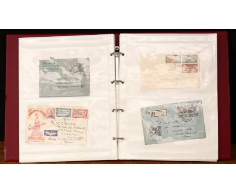 Stamps - album of KGVI first day covers and postal history, approx 60 covers from a variety of countries