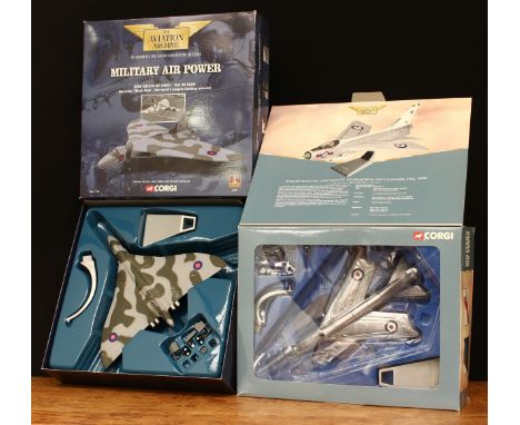 Corgi The Aviation Archive, Military Air Power 1:72 and 1:144 scale models, comprising AA32306 English Electric Lightning F3 