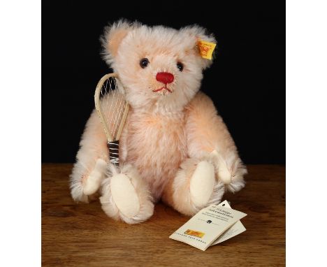Steiff (Germany) 654572 teddy girl, from the Danbury Mint Family Series, trademark Steiff button to ear with red and yellow t