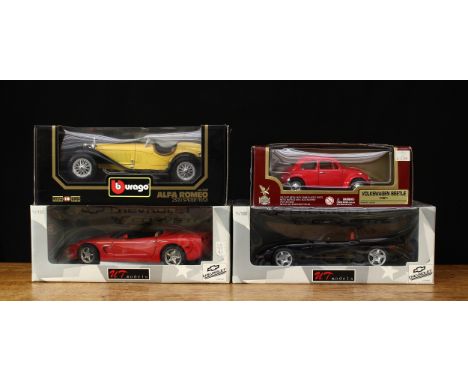 UT Models 1:18 scale UT0597 21002 Chevrolet Corvette coupe 1998 black, window boxed; UT Models 1:18 scale UT0597 21006 Chevro