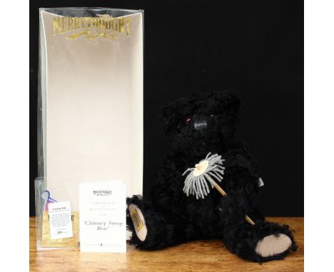 A Merrythought XAB14CWB Alpha Farnell Chimney Sweep teddy bear, made exclusively for Compton and Woodhouse, trademark yellow 