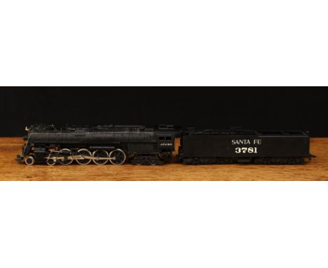 Bachmann HO scale 4-8-4 Sante Fe steam locomotive and tender, A.T. &amp; S.F., No.3781, unboxed 