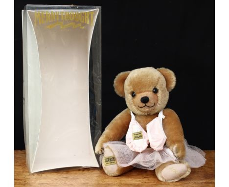 A Merrythought AA14GO Millennium Ballet teddy bear, trademark yellow rectangular 'MERRYTHOUGHT IRONBRIDGE SHROPSHIRE MADE IN 