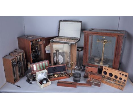 SCIENTIFIC INTEREST, A COLLECTION OF  MICROSCOPES, WEIGHTS AND SUNDRY EQUIPMENTSikes hydrometer 2323
