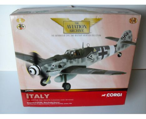 Corgi Aviation Archive Limited Edition 1/32 scale model of a Messerschmitt Bf109G 'Black Double Chevron' as flown by Major Fr