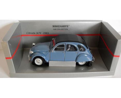 Minichamps 1983 Citroen 2CV 1:18 die-cast model, boxed, mint condition
