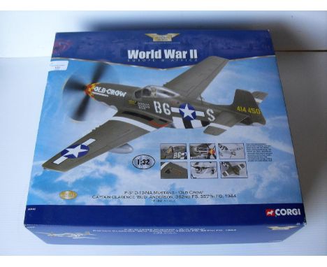 Corgi Collectables Aviation Archive 1:32 scale AA34402 P-51D NA Mustang 'Old Crow' and a Corgi `The Wright Flyer` 1:32 scale,