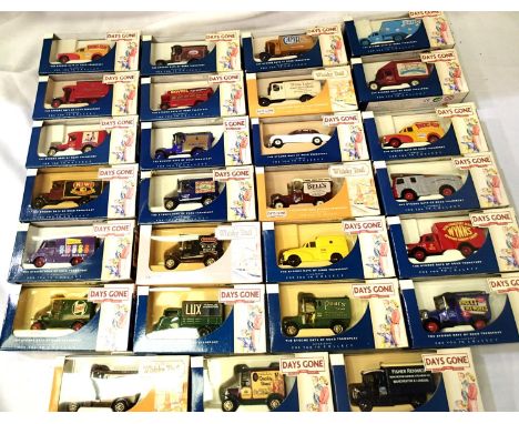 Twenty seven Lledo Days Gone; vans, fire engine, bus, car, arctic etc. mostly in good - excellent condition. P&amp;P Group 2 