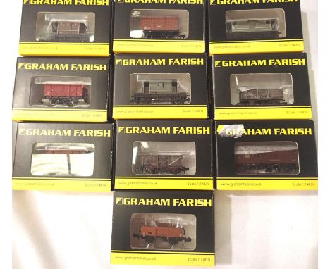 Ten Farish N gauge wagons, boxed. P&P Group 1 (£14+VAT for the first lot and £1+VAT for subsequent lots)Condition Report: Exc