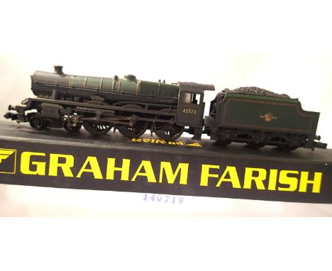 Graham Farish N gauge 372-481 Jubilee Class, 45572 Eire, BR Green, Late Crest. P&P Group 1 (£14+VAT for the first lot and £1+