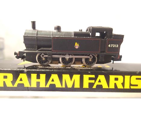 Bachmann 0.6.0 tank, BR Black, 47313 Early Crest, boxed. P&P Group 1 (£14+VAT for the first lot and £1+VAT for subsequent lot
