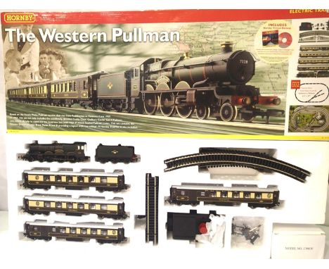 Hornby R1048 Western Pullman train set, Cadbury Castle and four Pullman coaches, track, controller etc, boxed. P&P Group 3 (£