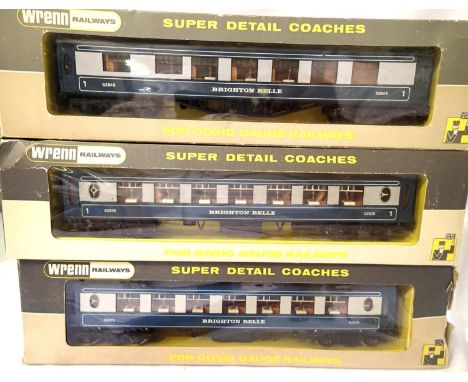 Three Wrenn Brighton Belle blue/grey coaches (wrong boxes). P&P Group 1 (£14+VAT for the first lot and £1+VAT for subsequent 