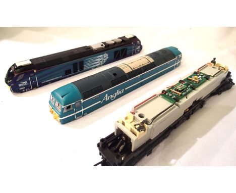 Bachmann Class 37 chassis complete and class 68 Direct Rail Services body shell, class 47 Anglia Livery 47714 body shell and 