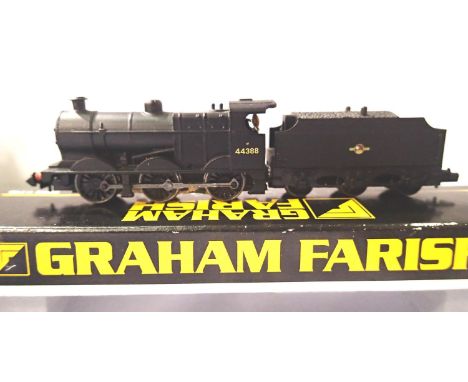 Graham Farish N gauge 372-051 Fowler 4F, BR Black, 44038 Late Crest. P&P Group 1 (£14+VAT for the first lot and £1+VAT for su