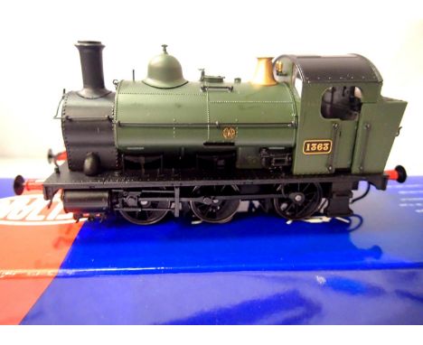 Heljan 1301 GWR 060 saddle tank 1363 green, boxed. P&P Group 1 (£14+VAT for the first lot and £1+VAT for subsequent lots)Cond