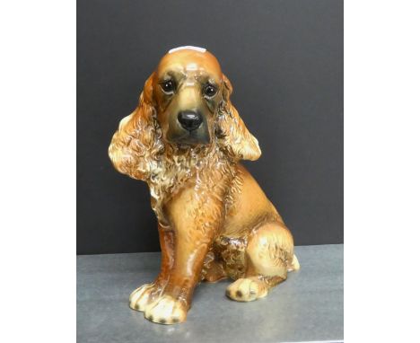 Goebel Spaniel, modelled seated, 29cm high