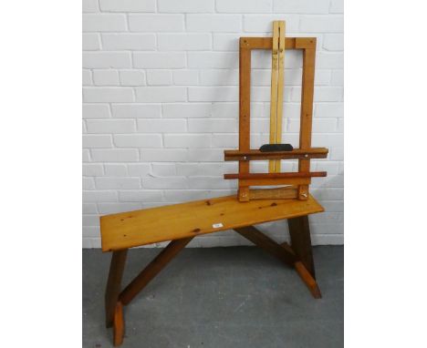 An artists Donkey easel bench, 46 x 104cm