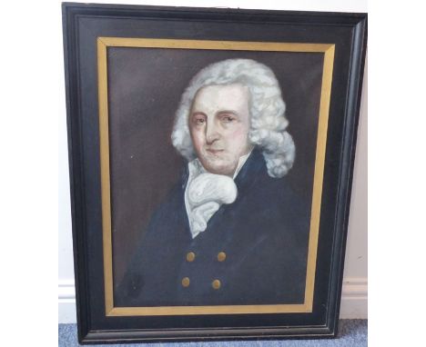 19th century English School after an 18th century original - portrait of Holled Smithby of Egmonton, Lincolnshire, father of 